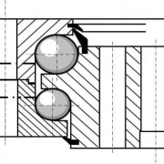 otočové ložisko dvouřadé